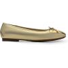 DREAM PAIRS Women’s Flats Square Toe Ballet Flats Comfortable Casual Ballerina Flat Dress Shoes with Bow Suitable for Dressy Business Casual Work Office(Gold)