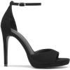 DREAM PAIRS Women’s Heels, High Stilettos Ankle Strap Sexy Comfort Dress Shoes Wedding Bridal Pumps Sandals(Black-nubuck)