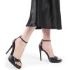 DREAM PAIRS Women’s Heels, High Stilettos Ankle Strap Sexy Comfort Dress Shoes Wedding Bridal Pumps Sandals(Black-pu)