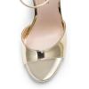 DREAM PAIRS Women’s Heels, High Stilettos Ankle Strap Sexy Comfort Dress Shoes Wedding Bridal Pumps Sandals(Light Gold)