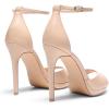 DREAM PAIRS Women’s Heels, High Stilettos Ankle Strap Sexy Comfort Dress Shoes Wedding Bridal Pumps Sandals(Nude)