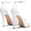 DREAM PAIRS Women’s Heels, High Stilettos Ankle Strap Sexy Comfort Dress Shoes Wedding Bridal Pumps Sandals(White)