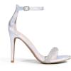DREAM PAIRS Women’s High Heels Flower Ankle Strap Stilettos Round Open Toe Dressy Sexy Sandals(Grey)