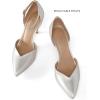 DREAM PAIRS Women’s High Heels Strappy Closed Toe Stiletto Ankle Strap Pointed Toe D’Orsay Heel Dress Wedding Party Pumps Shoes(Silver/Pu)