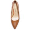 DREAM PAIRS Women’s High Stiletto Heels Closed Pointed Toe Dress Pumps Shoes for Wedding Work Office Business, 3 Inches(Brown-pu)