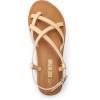 DREAM PAIRS Women’s Strappy Flat Sandals(Nude)
