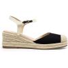 DREAM PAIRS Women’s Wedge Sandals, Closed Toe Espadrilles Platform Wedge Heels with Adjustable Ankle Straps and Comfortable Cushion Insoles(Black)