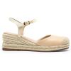 DREAM PAIRS Women’s Wedge Sandals, Closed Toe Espadrilles Platform Wedge Heels with Adjustable Ankle Straps and Comfortable Cushion Insoles(Nude)
