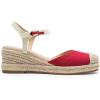 DREAM PAIRS Women’s Wedge Sandals, Closed Toe Espadrilles Platform Wedge Heels with Adjustable Ankle Straps and Comfortable Cushion Insoles(Red)