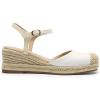 DREAM PAIRS Women’s Wedge Sandals, Closed Toe Espadrilles Platform Wedge Heels with Adjustable Ankle Straps and Comfortable Cushion Insoles(White)