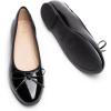 Dream Pairs Women’s Flats, Round Toe Ballet Flats, Comfortable Slip-on Dressy Business Casual Work Office Ballerina Flat Dress Shoes(Black-pat)