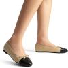 Dream Pairs Women’s Flats, Round Toe Ballet Flats, Comfortable Slip-on Dressy Business Casual Work Office Ballerina Flat Dress Shoes(Nude-pu)