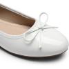 Dream Pairs Women’s Flats, Round Toe Ballet Flats, Comfortable Slip-on Dressy Business Casual Work Office Ballerina Flat Dress Shoes(White)