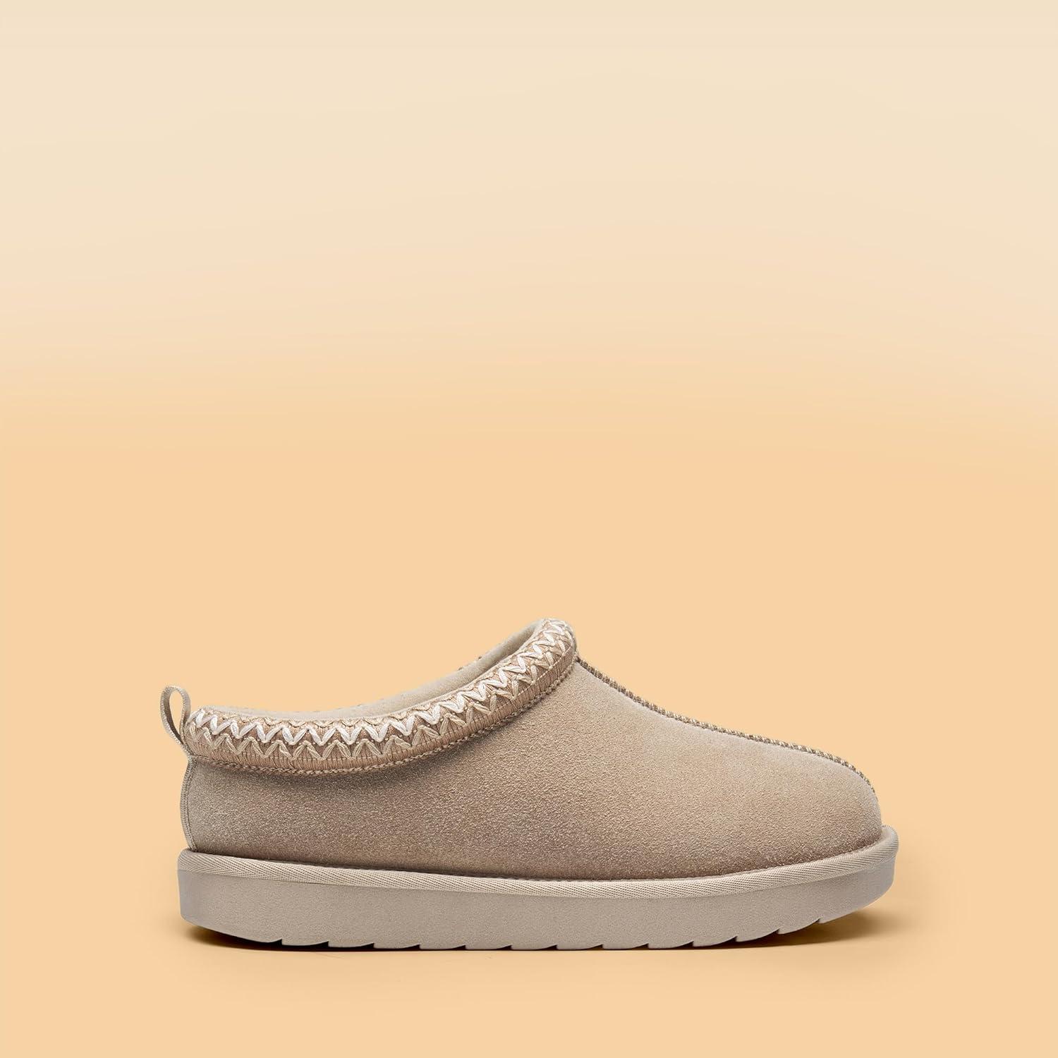 image:imageDREAM PAIRS Womens Fuzzy Cozy Slippers Genuine Suede Indoor Outdoor Fluffy Home Comfy Winter Slip On Cute Warm Memory Foam Furry Shoes FuzzyEasy