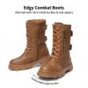 DREAM PAIRS Girls Combat Boots Side Zipper Ankle Booties Toddler/Little Kid/Big Kid(Camel)