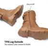 DREAM PAIRS Girls Combat Boots Side Zipper Ankle Booties Toddler/Little Kid/Big Kid(Camel)