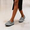 DREAM PAIRS Loafers for Women Penny Knitted Loafer Casual Comfortable Slip On Flats Work Business Walking Shoes(Black/White)