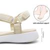 DREAM PAIRS Women’s Sport Athletic Sandals Outdoor Hiking Sandals(Beige/White)