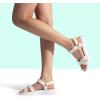 DREAM PAIRS Women’s Sport Athletic Sandals Outdoor Hiking Sandals(Beige/White)
