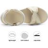 DREAM PAIRS Women’s Sport Athletic Sandals Outdoor Hiking Sandals(Beige/White)