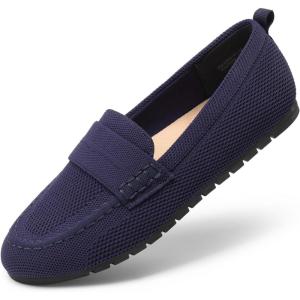 DREAM PAIRS Loafers for Women Penny Knitted Loafer Casual Comfortable Slip On Flats Work Business Walking Shoes(Navy)