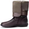 DREAM PAIRS Women’s Wide Calf Knee High Faux Fur-Lined Flat Fashion Winter Boots with Side Zipper(Brown)