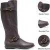 DREAM PAIRS Women’s Wide Calf Knee High Faux Fur-Lined Flat Fashion Winter Boots with Side Zipper(Brown)