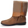 DREAM PAIRS Women’s Wide Calf Knee High Faux Fur-Lined Flat Fashion Winter Boots with Side Zipper(Trace-wide-calf-camel)
