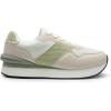 DREAM PAIRS Women Sneakers Tennis Ray Walking Platform Chunky Comfortable Lightweight Lace Up Casual Fashion Sneaker(White/Green)