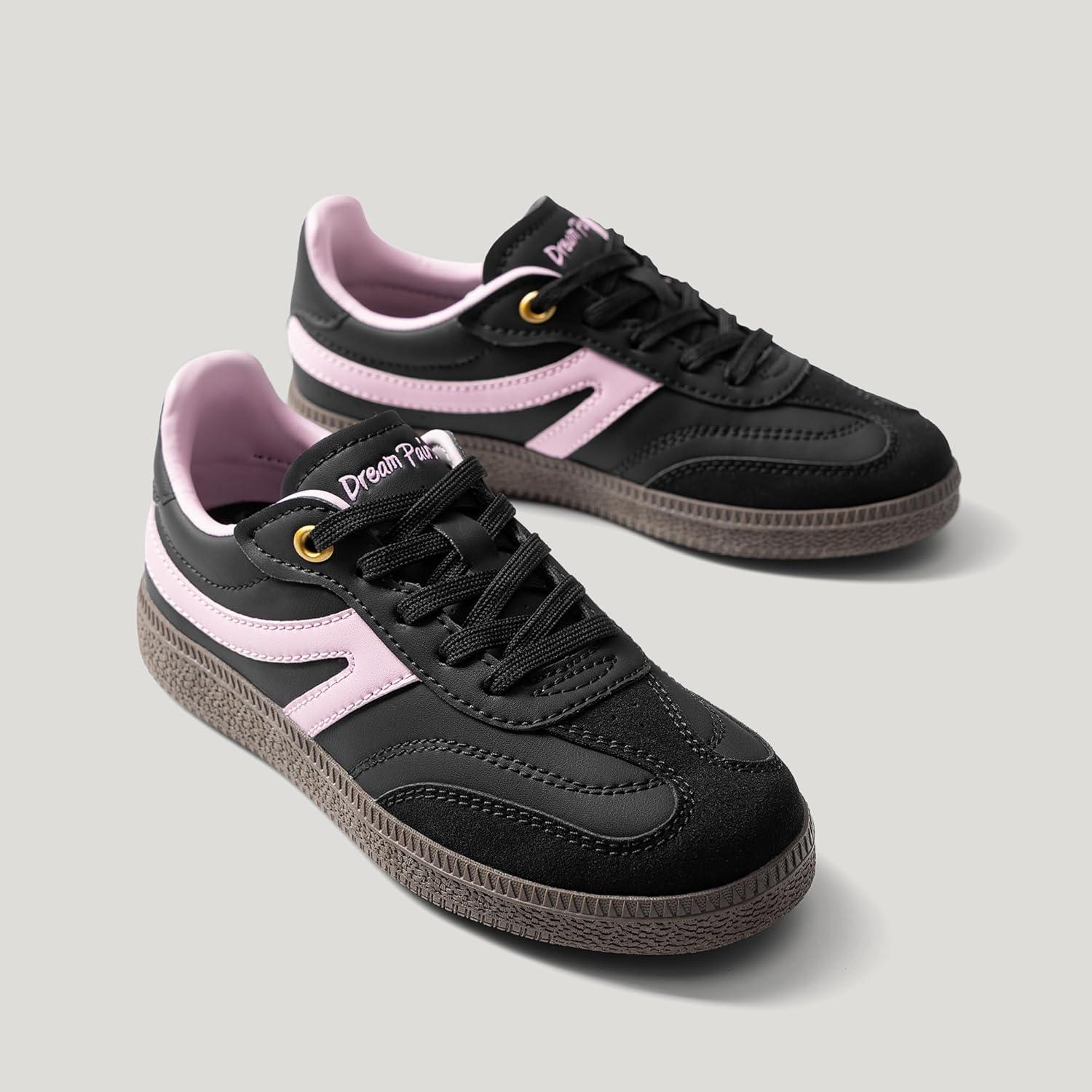 image:imageDREAM PAIRS Boys Girls Indoor Soccer Shoes Kids Youth Child Baseball Tennis Casual Sneakers Dress ShoesBlackPink