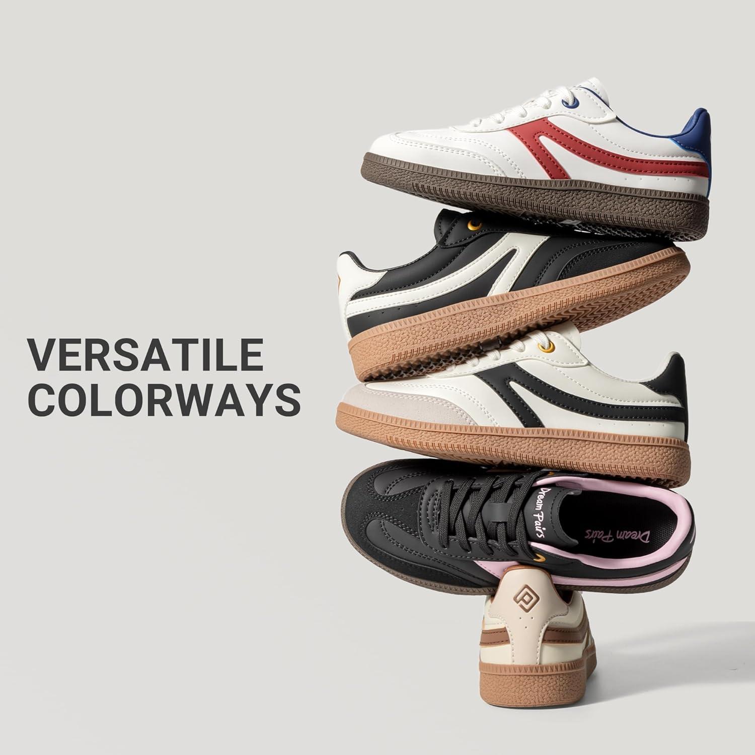 image:imageDREAM PAIRS Boys Girls Indoor Soccer Shoes Kids Youth Child Baseball Tennis Casual Sneakers Dress ShoesWhiteRed