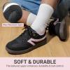 DREAM PAIRS Boys Girls Indoor Soccer Shoes Kids Youth Child Baseball Tennis Casual Sneakers Dress Shoes(Black/Pink)