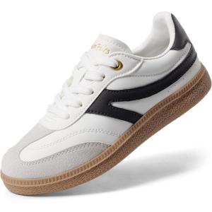 DREAM PAIRS Boys Girls Indoor Soccer Shoes Kids Youth Child Baseball Tennis Casual Sneakers Dress Shoes(White)