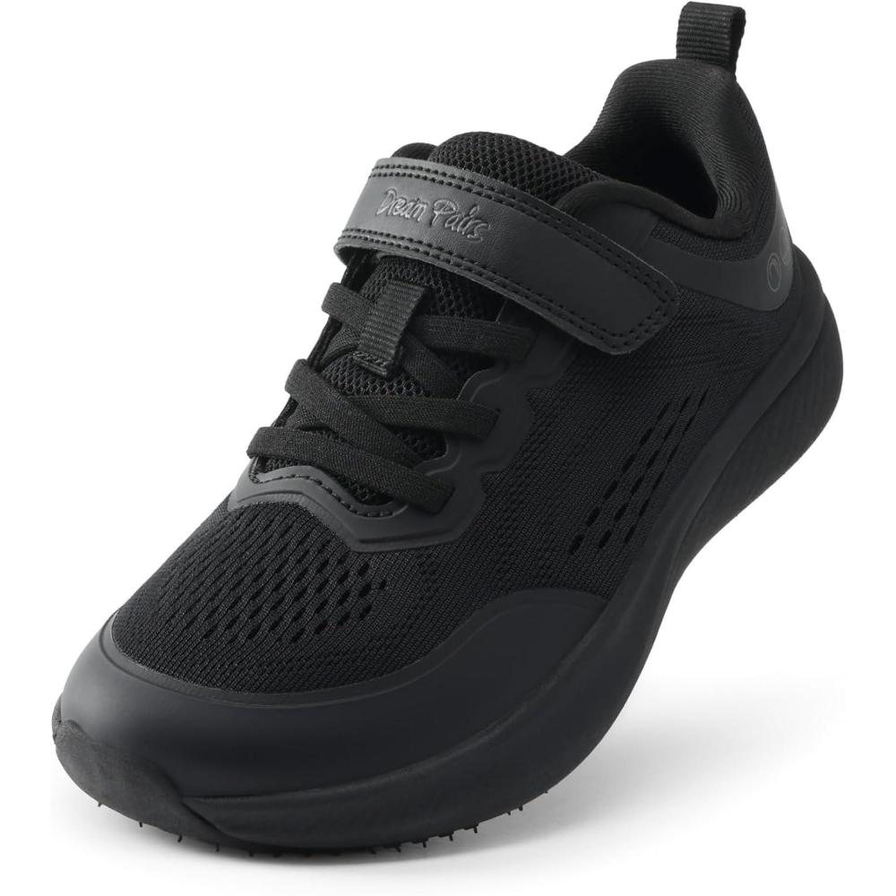 image:imageDREAM PAIRS Kids Wide Toe Box Athletic Running Sneakers Breathable Lightweight Casual Tennis Shoes Minimalist for Boys Girls School SportsBlack