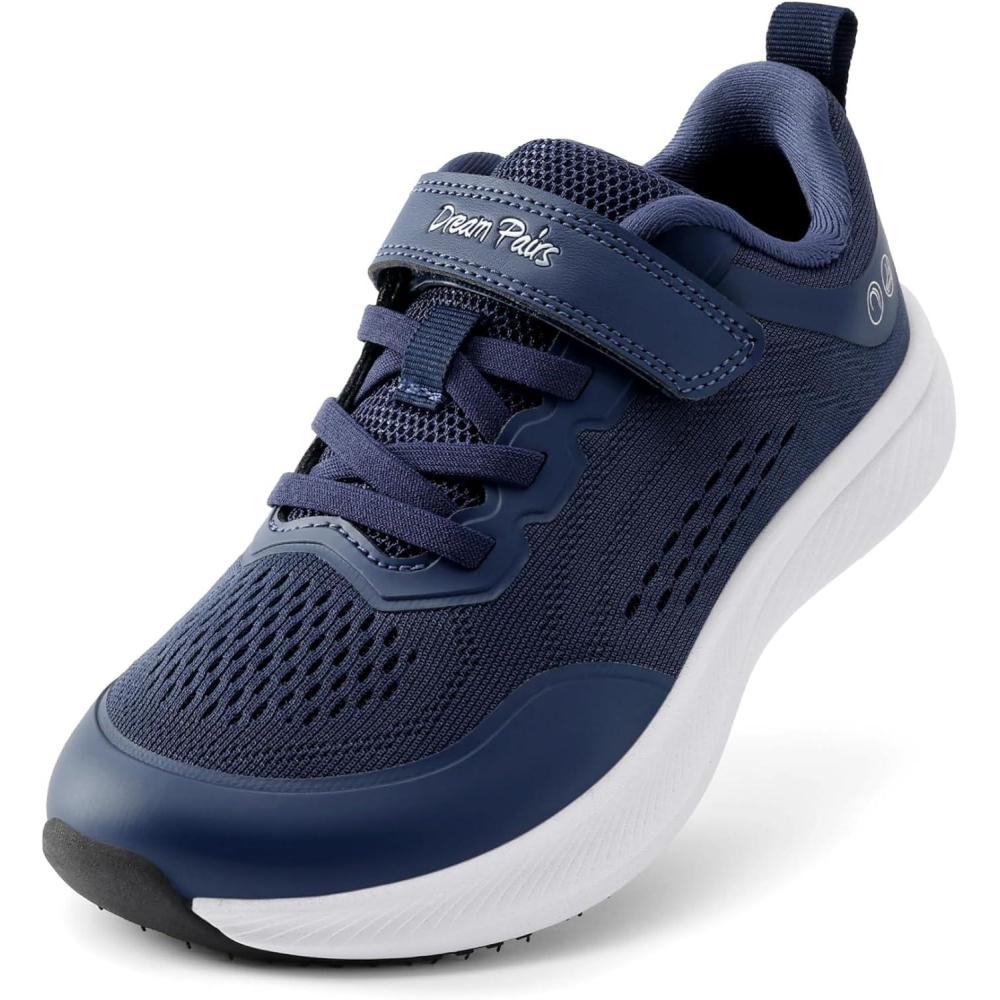 image:imageDREAM PAIRS Kids Wide Toe Box Athletic Running Sneakers Breathable Lightweight Casual Tennis Shoes Minimalist for Boys Girls School SportsDark Blue