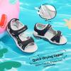DREAM PAIRS Boys Girls Sandals Kids Athletic Summer Sports Water Shoes for Toddler/Little Kid/Big Kid(Black/Light/Grey)