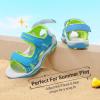 DREAM PAIRS Boys Girls Sandals Kids Athletic Summer Sports Water Shoes for Toddler/Little Kid/Big Kid(Blue/Green)