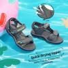 DREAM PAIRS Boys Girls Sandals Kids Athletic Summer Sports Water Shoes for Toddler/Little Kid/Big Kid(Dark/Grey/Neon/Green/Blue)