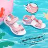 DREAM PAIRS Boys Girls Sandals Kids Athletic Summer Sports Water Shoes for Toddler/Little Kid/Big Kid(Light/Pink)