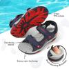 DREAM PAIRS Boys Girls Sandals Kids Athletic Summer Sports Water Shoes for Toddler/Little Kid/Big Kid(Navy/Red)