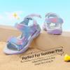 DREAM PAIRS Boys Girls Sandals Kids Athletic Summer Sports Water Shoes for Toddler/Little Kid/Big Kid(Rainbow/Purple)