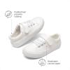 DREAM PAIRS Kids Toddler Sneakers Boys Girls Casual Canvas School Shoes(All White)