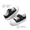 DREAM PAIRS Kids Toddler Sneakers Boys Girls Casual Canvas School Shoes(Black)