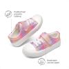 DREAM PAIRS Kids Toddler Sneakers Boys Girls Casual Canvas School Shoes(Pink/Rainbow)