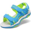 DREAM PAIRS Boys Girls Sandals Kids Athletic Summer Sports Water Shoes for Toddler/Little Kid/Big Kid(Blue/Green)