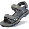DREAM PAIRS Boys Girls Sandals Kids Athletic Summer Sports Water Shoes for Toddler/Little Kid/Big Kid(Dark/Grey/Neon/Green/Blue)