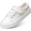 DREAM PAIRS Kids Toddler Sneakers Boys Girls Casual Canvas School Shoes(All White)