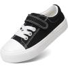 DREAM PAIRS Kids Toddler Sneakers Boys Girls Casual Canvas School Shoes(Black)