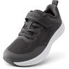 DREAM PAIRS Kids Wide Toe Box Athletic Running Sneakers Breathable Lightweight Casual Tennis Shoes Minimalist for Boys Girls School Sports(Dark Grey)