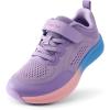 DREAM PAIRS Kids Wide Toe Box Athletic Running Sneakers Breathable Lightweight Casual Tennis Shoes Minimalist for Boys Girls School Sports(Purple)